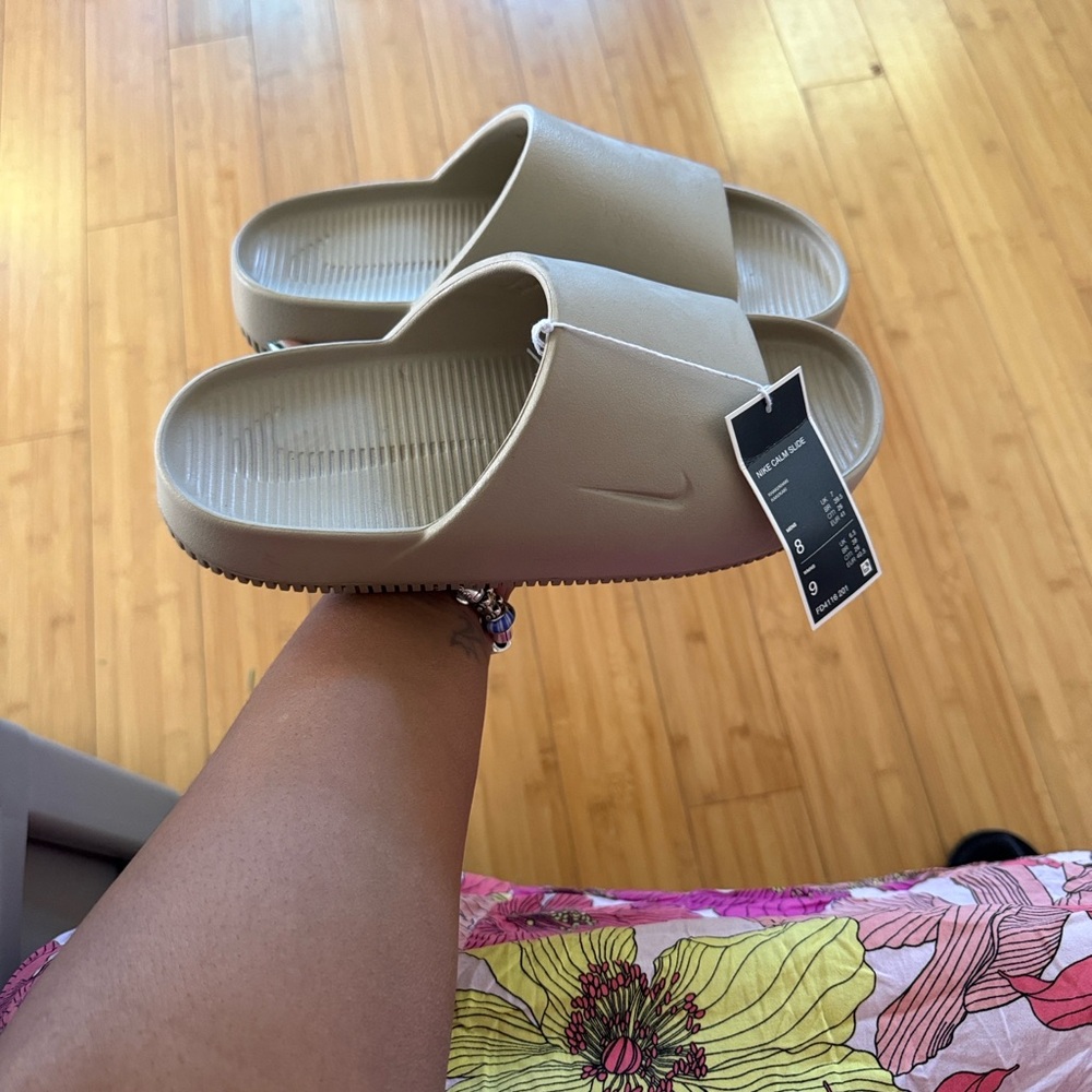 Nike Beige Calm Slides